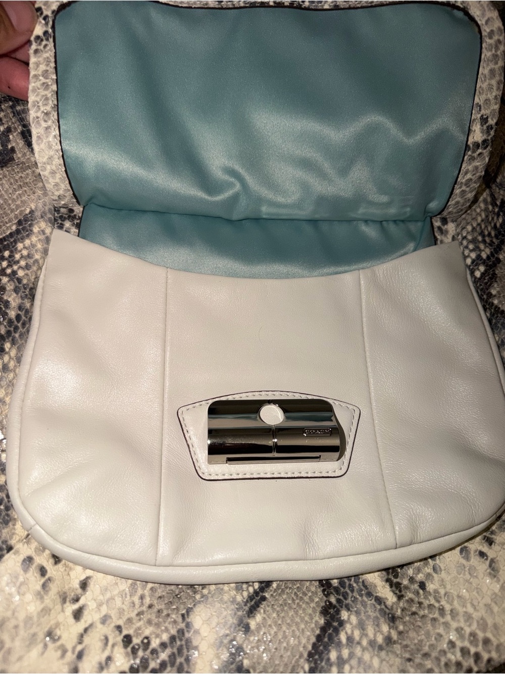 Coach Kristin Embossed Python Round Snakeskin - Picture 4 of 7